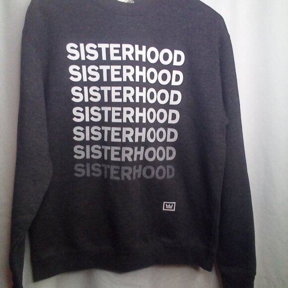 Sisterhood Sweatshirt S Women Long Sleeve Dark Gray - Picture 11 of 13